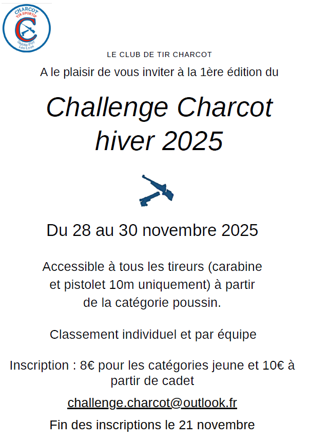 Challenge amical concours charcot tir Lyon